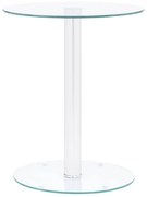 vidaXL Mesa de centro 40 cm vidro temperado transparente