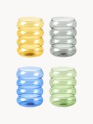 Copos artesanais de vidro soprado Bubbly, 4 uni.