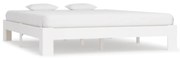 vidaXL Estrutura de cama 160x200 cm pinho maciço branco