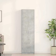 vidaXL Guarda-roupa Cinza Concreto 55x25x189 cm Madeira Estruturada