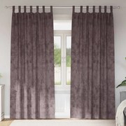 vidaXL Cortinas de Veludo - 2 pcs com Ilhoses Castanho 225x140 cm