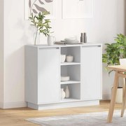 vidaXL Sideboard com LED Branco 90x32x75 cm em Madeira Compensada