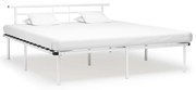 vidaXL Estrutura de cama em metal 180x200 cm branco