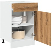 vidaXL Armário inferior c/ gavetas “Lyon” carvalho artisiano