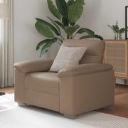 vidaXL Poltrona 60 cm couro artificial cappuccino