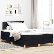vidaXL Cama Box com Colchão Preta 120x190 cm Tecido