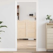 vidaXL Portas de batente design de persiana 1-Par 80x80cm pinho maciço