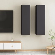 vidaXL Móveis de TV 2 pcs 30,5x30x110 cm derivados de madeira cinzento