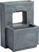 Outsunny Fonte 2 níveis com iluminação LED, vaso para plantas, bomba, aparência em pedra, ajustável 45 x 31,5 x 58,5 cm | Aosom Portugal