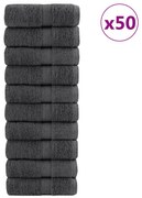 vidaXL Toalhas de bidé premium SOLUND 50pcs 30x50cm 600 gsm antracite