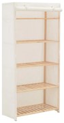 vidaXL Roupeiro 79x40x170 cm tecido branco