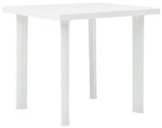 vidaXL Mesa de jardim 80x75x72 cm plástico branco