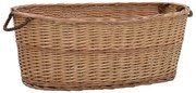 vidaXL Cesto para lenha com pegas 88x57x34 cm salgueiro natural