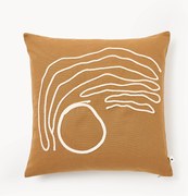 Capa de almofada em algodão orgânico bordada à mão Jot