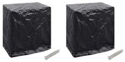 vidaXL Capas mobiliário jardim 2 pcs mesa ténis 8 ilhós 160x55x182 cm