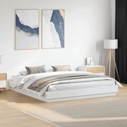 Estrutura de cama 180x200 cm derivados de madeira branco