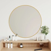 vidaXL Espelho de parede redondo Ø 60 cm dourado