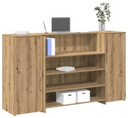 vidaXL Balcão de recepção 180x50x103,5 cm madeira carvalho artisiano