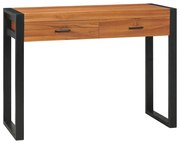 vidaXL Secretária com 2 gavetas 100x40x75 cm madeira de teca