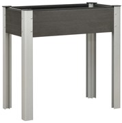 vidaXL Canteiro elevado de jardim 75x40x75 cm WPC cinzento
