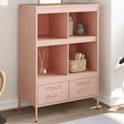 vidaXL Móvel alto 68x39x101,5 cm aço rosa