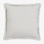 Almofada Quadrada 50x50 Cm Em Tecido Kata Tecido Creme Bege - Sklum