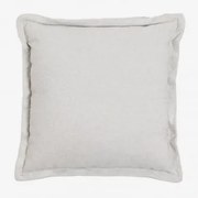 Almofada Quadrada (53x53cm) Kata Tecido Creme Bege - Sklum