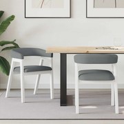 vidaXL Cadeiras de Jantar 2 pcs Branco 54 x 57 x 73 cm