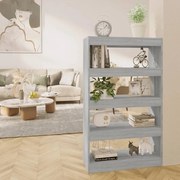 vidaXL Estante/divisória 80x30x135cm derivados madeira cinzento sonoma