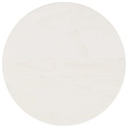 vidaXL Tampo de mesa pinho maciço Ø30x2,5 cm branco