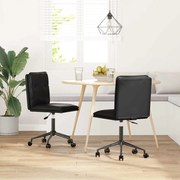 vidaXL Cadeiras de jantar 2 pcs couro artificial preto