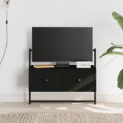 vidaXL Móvel p/ TV de parede 60,5x30x51 cm derivados de madeira preto