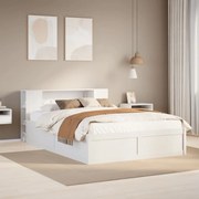 vidaXL Cama sem colchão 120x190 cm madeira de pinho maciça branco