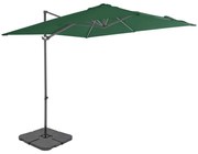 vidaXL Guarda-sol de jardim com base portátil verde