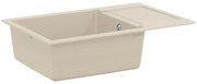 vidaXL Pia Bege 780 x 500 mm 80% Quartzo e 20% Resina