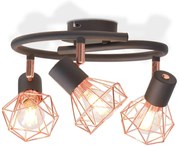 Candeeiro de teto com 3 lâmpadas filamentos LED 12 W