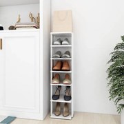 vidaXL Sapateira 27,5x27x102 cm derivados de madeira branco