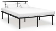 vidaXL Estrutura de cama 140x200 cm metal preto