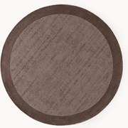 Tapete redondo de pelo curto artesanal Kari