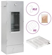 vidaXL Defumador p/ churrasqueira c/ gerador fumo frio aço galvanizado