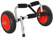 HOMCOM Reboque Transporte Dobrável Rodas Caiaque Canoa Carga 60kg Compacto Leve Portátil 62x35x30cm | Aosom Portugal