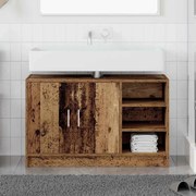 vidaXL Gabinete para Pia Madeira Velha 90x29x55 cm Madeira Derivada