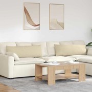 vidaXL Travesseiros de Sofá 2 pcs Creme 120 x 40 cm tecido