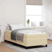 vidaXL Cama Box Taupe, Preto 90 x 190 cm Tecido, Madeira de Engenharia