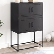 vidaXL Aparador 68,5x38,5x107 cm aço preto