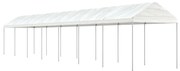 vidaXL Gazebo com telhado 15,61x2,28x2,69 m polietileno branco
