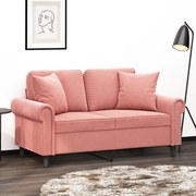 vidaXL Almofadas decorativas 2 pcs 40x40 cm veludo rosa
