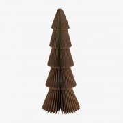 Árvore De Natal De Papel Jesper Castanho Caramelo Com Borda Dourada & ↑22.5 Cm - Sklum