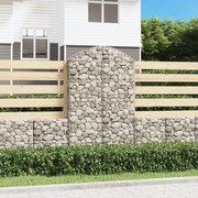 vidaXL Cesto gabião arqueado 100x30x160/180 cm ferro galvanizado