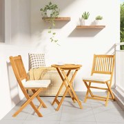 vidaXL Cadeira Dobrável com almofada 2 pcs Branco 49 x 57,5 x 92cm